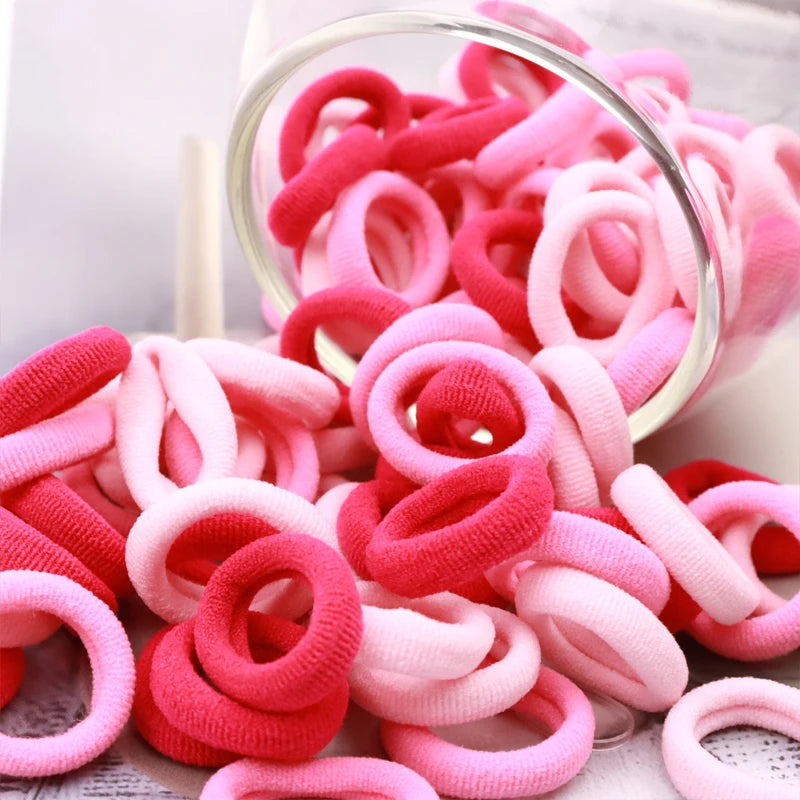 100/200PCS Women Girls Colorful Nylon Elastic Hair Bands Ponytail Hold Small Hair Tie Rubber Bands Scrunchie Hair Accessories SuperFye Colors 1 / 100pcs SuperFye