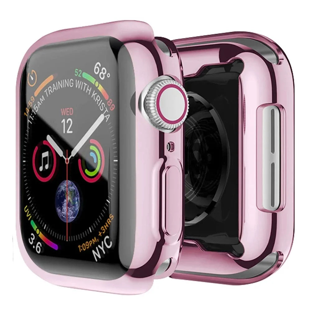 Screen Protector for Apple Watch Case Ultra 2 49 41 44 40 45 42mm TPU Bumper Cover Accessories for iWatch Series 10 9 8 7 SE 6 4 SuperFye Pink / Series 10 42mm SuperFye