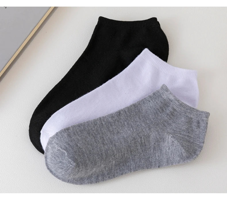 5 Pairs of Women's/men's Boat Socks Invisible Low Cut Anti Slip Summer No Show Ankle Socks Solid Color Casual Breathable