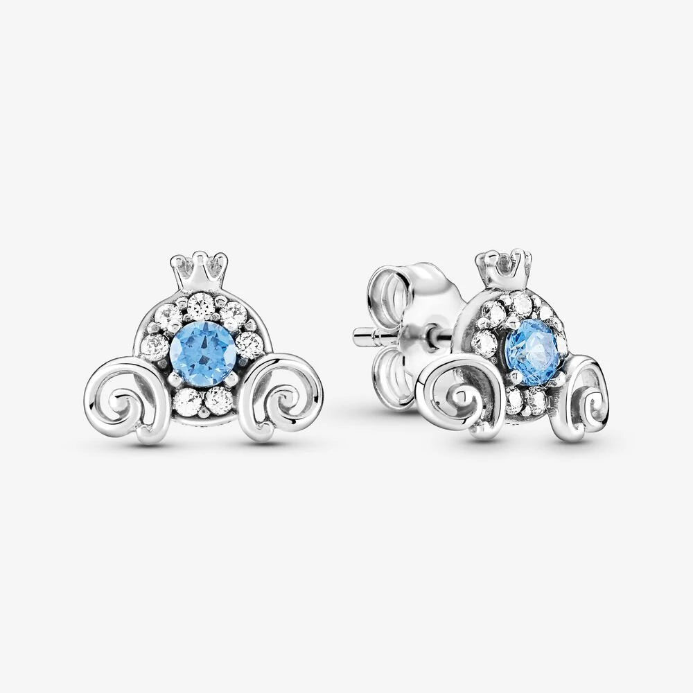 Original 925 Sterling Silver Earrings plata de ley Sparkling Love Heart Ear Studs Earrings for Women Jewelry Gifts SuperFye bue041 SuperFye