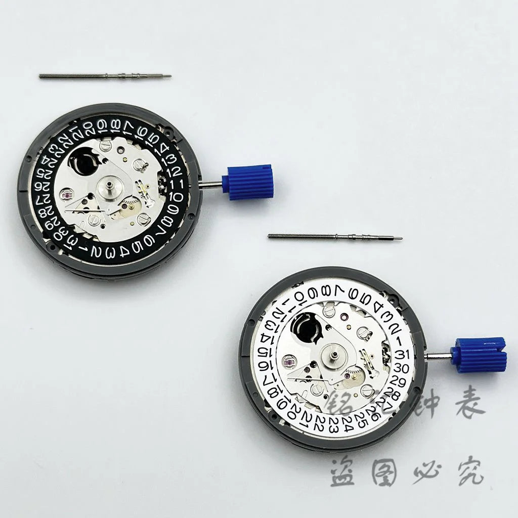 White/Black Calendar 24 Jewels NH35 Mechanical Movement High Accuracy Winding NH35 Automatic Self-winding Stem Set SuperFye NH35 White SuperFye