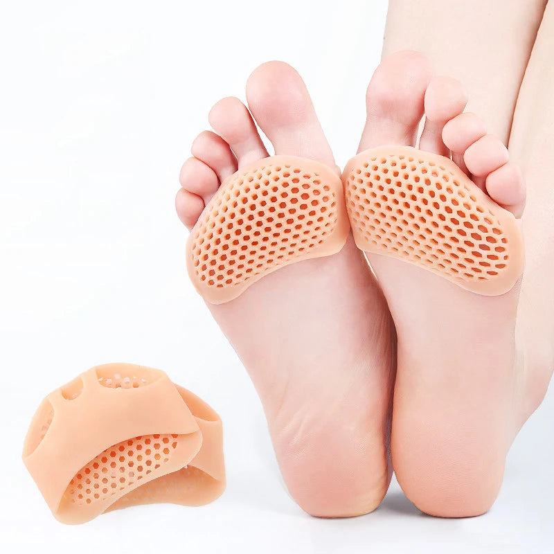 Silicone Forefoot Pad Metatarsal Pads for Women High Heels Half Insoles Foot Pain Relief Inserts Foot Blister Care Gel Cushions SuperFye Beige / CHINA SuperFye