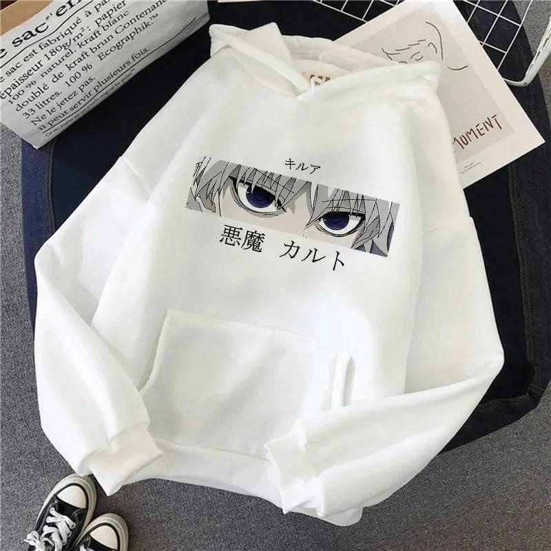 2023 Autumn Winter Hunter Hisoka Kurapika Hoodies Women Killua Zoldyck Devil Eye Sweatshirts Unisex Anime HXH Hoody Tops