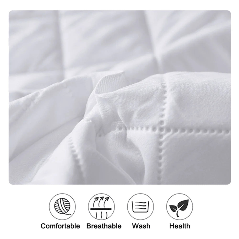 Waterproof Throw Mattress Cover Bed Fitted Sheet Mattress Protector Single/Double/140/160 Muti Size Gray/White SuperFye Gray / 160x200x30cm SuperFye