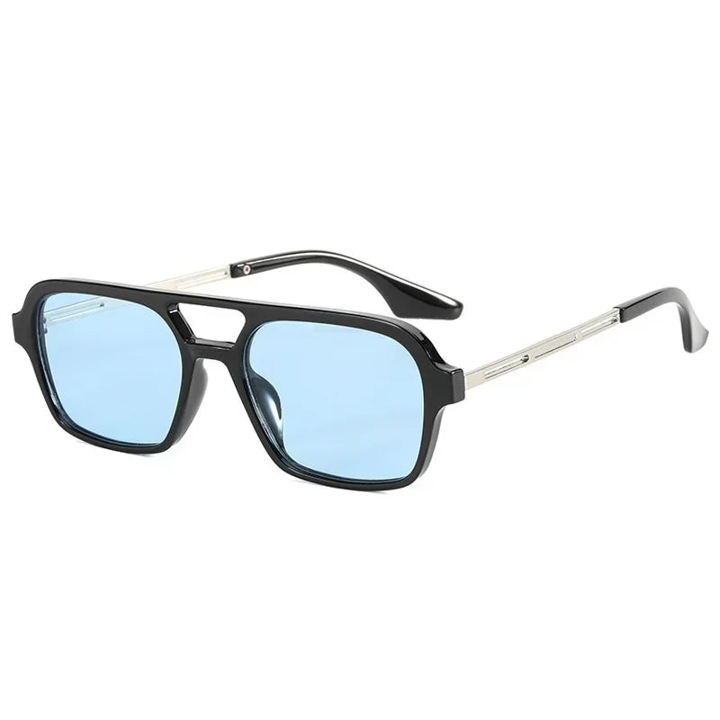 Small Frame Square Sunglasses Woman Brand Designer Fashion Luxury Sun Glasses Female Vintage Hollow Leopard Blue Oculos De Sol SuperFye Black Blue / other SuperFye