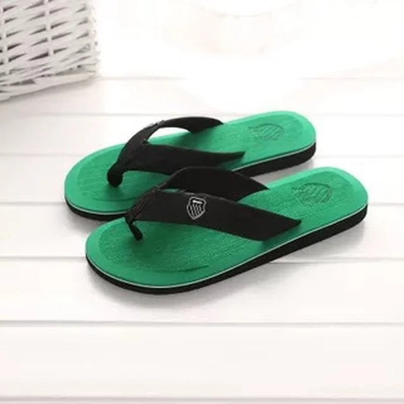 New Sandals Shoes Men Summer Men Flip Flops High Quality Beach Sandals Anti-slip Zapatos Hombre Casual Shoes Man Slippers SuperFye Red / 45 SuperFye