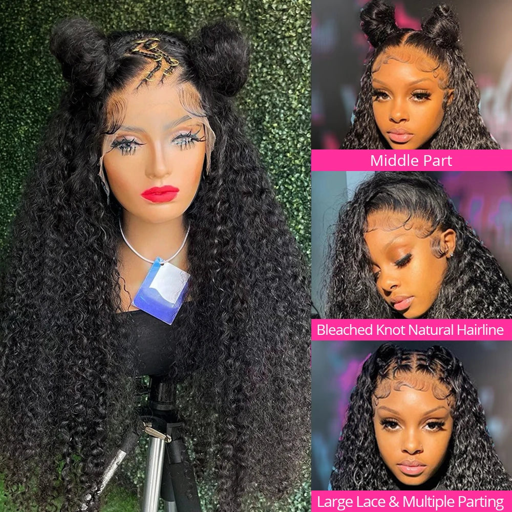 300% High Density Loose Deep Wave 40Inch 13x6 13x4 HD Lace Frontal Human Hair Wig Full Glueless Ready To Go Preplucked Curly Wig SuperFye United States / 26inches / 13x6 HD Lace Wig|300 Density SuperFye