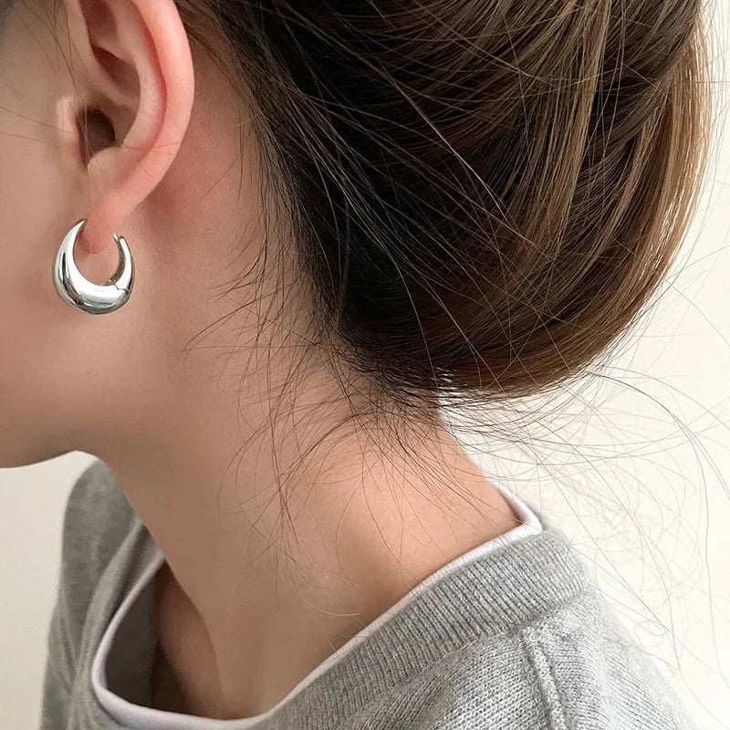 Classic Style Small Hoop Earrings for Women Girls Simple Design Exquisite Young Girl Gift Wedding Accessories Beautiful Jewelry SuperFye Gold SuperFye