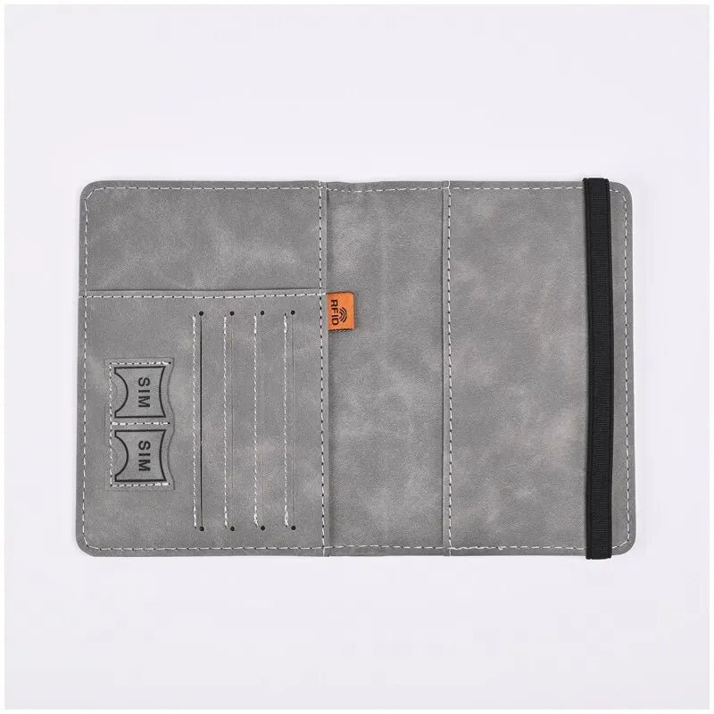 Men PU Leather Wallet Travel Passport Purse Card Male Travel Accessories Hand Carry Passport Business Cards Holder Wallet SuperFye WHITE SuperFye