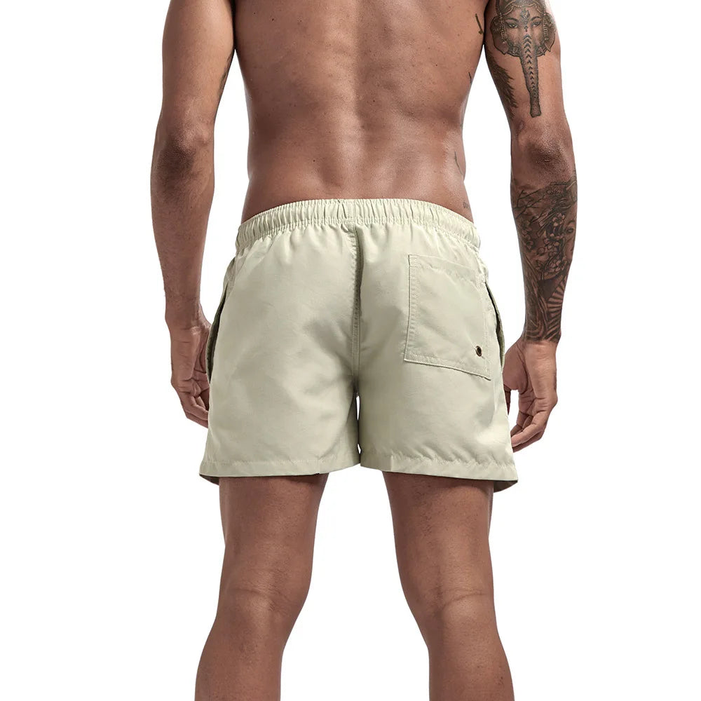 Swim Trunks Swim Shorts for Men Quick Dry Board Shorts Bathing Suit Breathable Drawstring With Pockets for Surfing Beach Summer SuperFye Khaki / L SuperFye