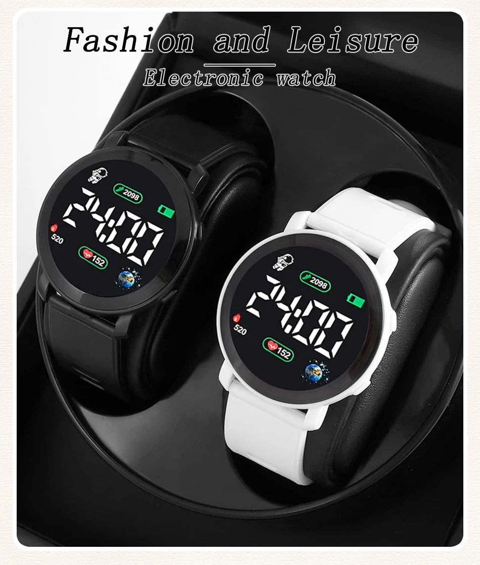 Couple Watches LED Digital Watch for Men Women Sports Army Military Silicone Watch Electronic Clock Hodinky Reloj Hombre SuperFye black SuperFye