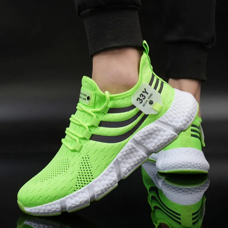 Men Casual Sport Shoes Breathable Lightweight Sneakers Outdoor Mesh Black Running Shoes Athletic Jogging Tenis Walking Shoes SuperFye WHITE / 42 SuperFye