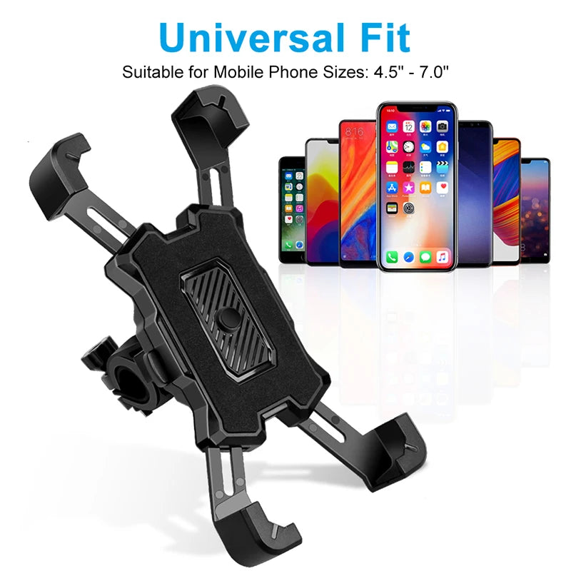 360° Rotatable Electric Bicycle Phone Holder for iPhone Xiaomi Riding MTB Bike Moto Motorcycle Stand Bracket Non-slip Cycling SuperFye Black SuperFye