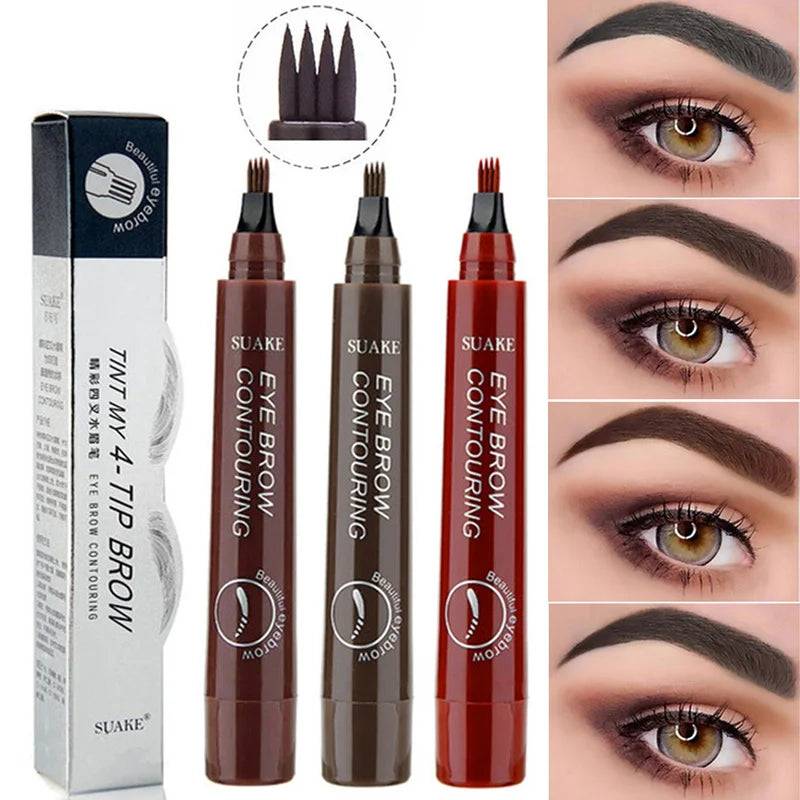 4 Point Eyebrow Pencil Maquillajes Para Mujer Waterproof Liquid Eyebrow Pen Makeup Long Lasting Cosmetic Microblade Brow Pencil SuperFye 1 SuperFye