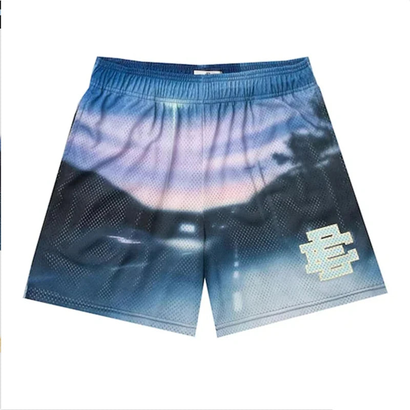 Eric Emanuel Summer Men Sports Shorts Fitness Basketball Beach Pants Mesh Breathable Gym Training Shorts Men's sweatpants Shorts