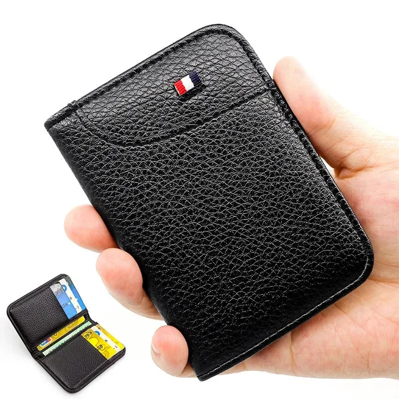 Portable Super Slim Soft Wallet for Men PU Leather Mini ID Credit Card Wallet Purse Card Holders Wallet Thin Small Short Wallets SuperFye Coffee SuperFye