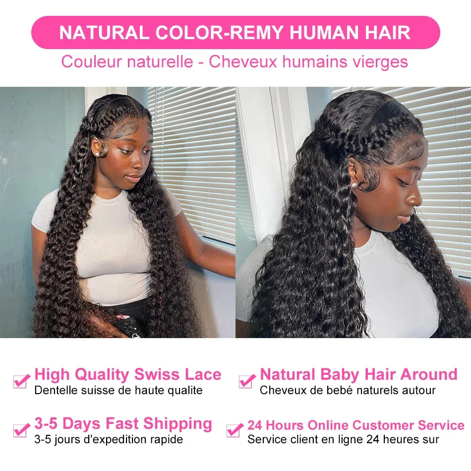 Rosabeauty Hd 13x6 Water Wave Lace Frontal Human Hair Wigs Loose Deep Wave 13x4 Lace Front Wig Curly 5x5 Closure Wigs For Women SuperFye 13X4 Lace Wig / United States / 22INCHES|300 density SuperFye