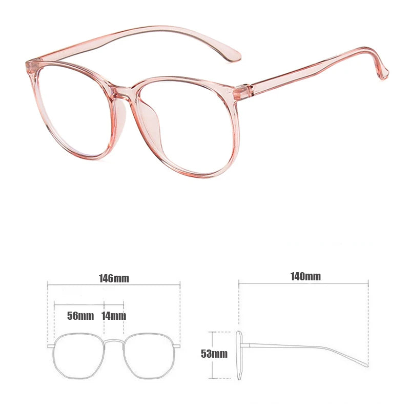 New Vintage Transparent Computer Glasses Frame Women Men Anti Blue Light Eyewear Blocking Glasses Optical Spectacle