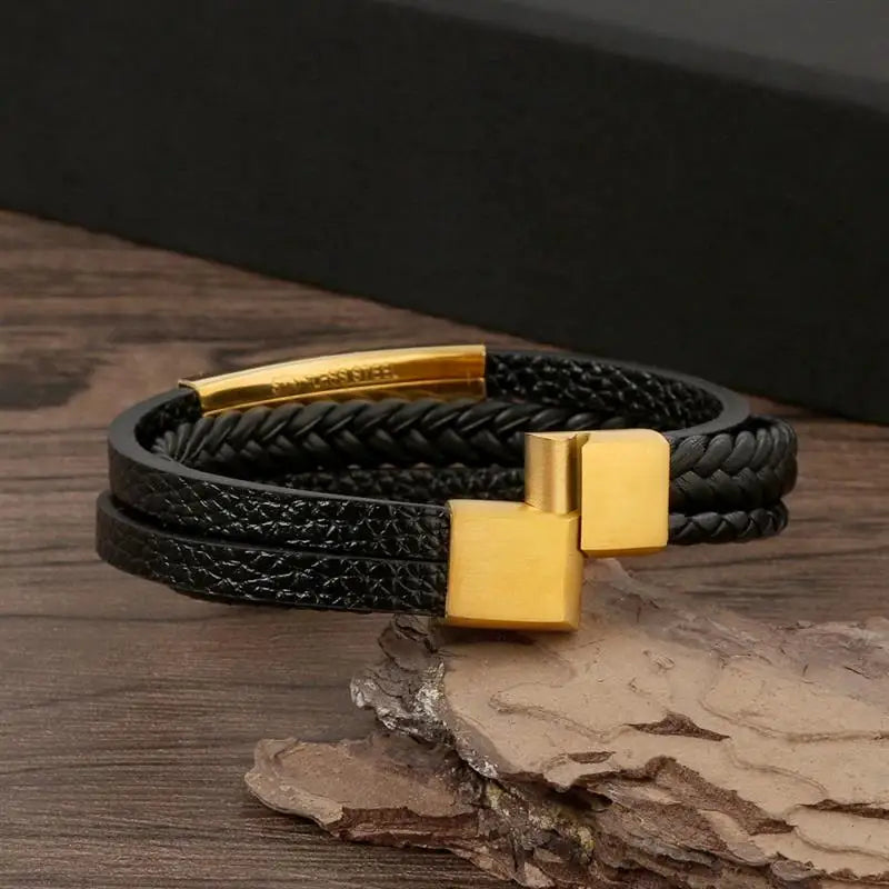 Classic Men's Leather Bracelet New Style Hand-woven Multi-layer Combination Accessory Fashion Man Jewelry Wholesale Dropshipping SuperFye L1 / 21cm SuperFye