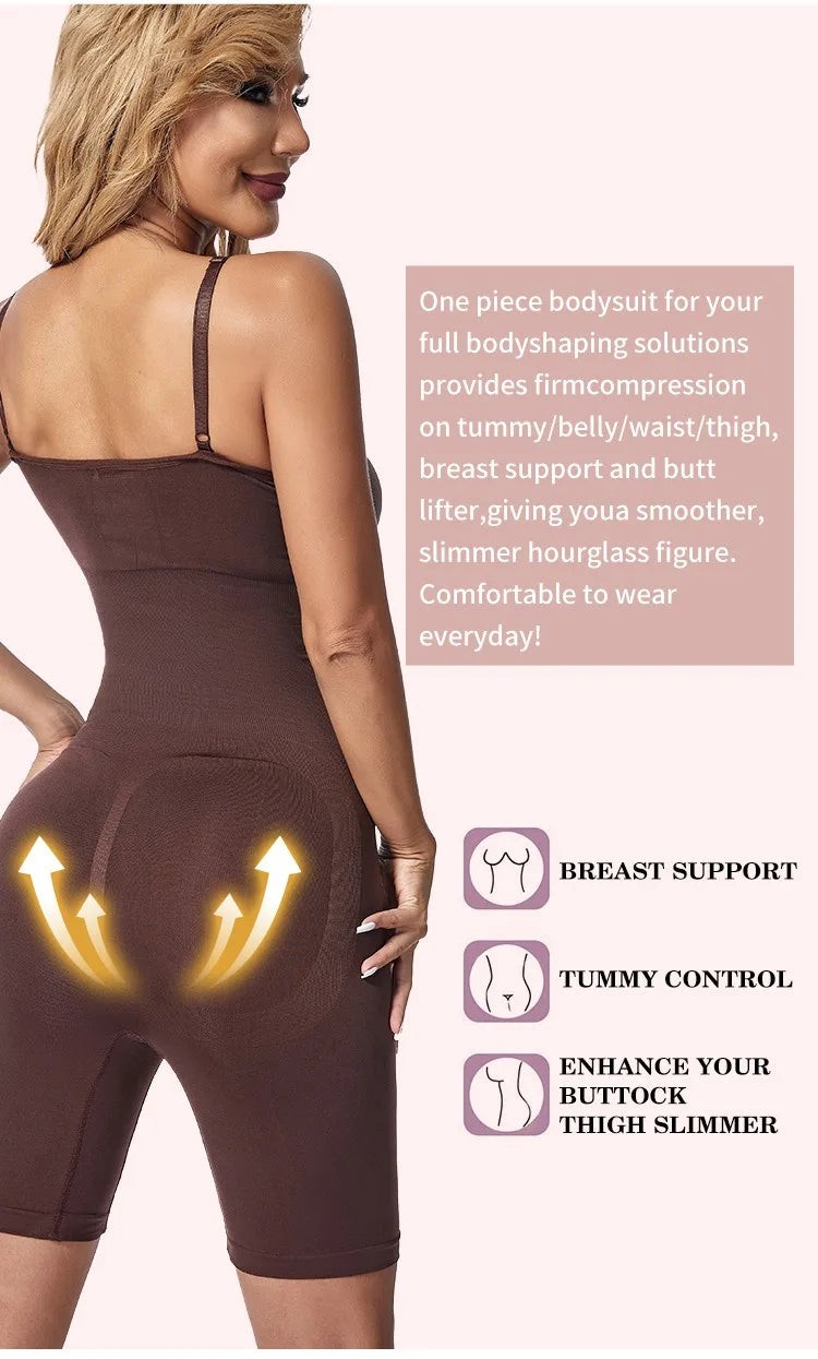 Women Bodysuit Sexy Shapewear Boxer Briefs Tummy Control Full Shaper Slimming Sheath Butt Lifter Thigh Slimmer Abdomen Corset