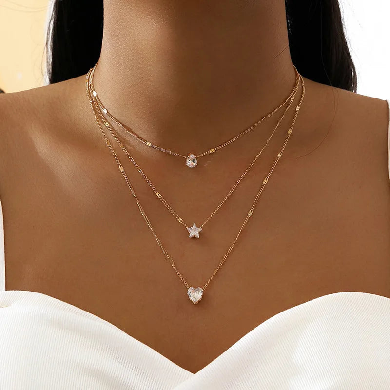 Minimalist Round Stick Pendant Necklace for Women Pearl Clavicle Necklace Leaves Long Chain Fashion Jewelry Statement Girl Gift SuperFye Gold 14 SuperFye