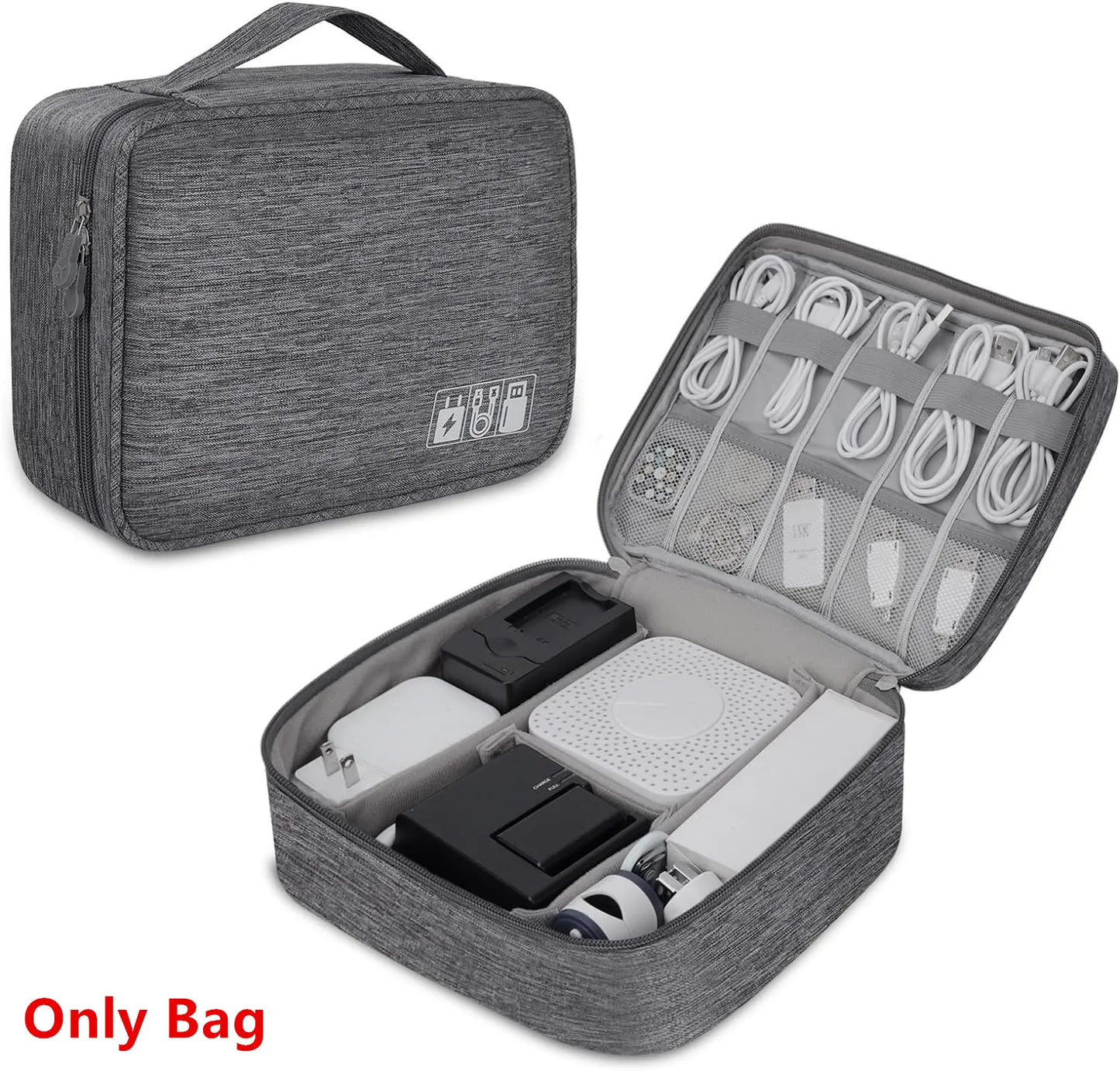 Cable Storage Bag Waterproof Digital Electronic Organizer Portable USB Data Line Charger Plug Storage Bag Travel Cable Organizer SuperFye Gary SuperFye