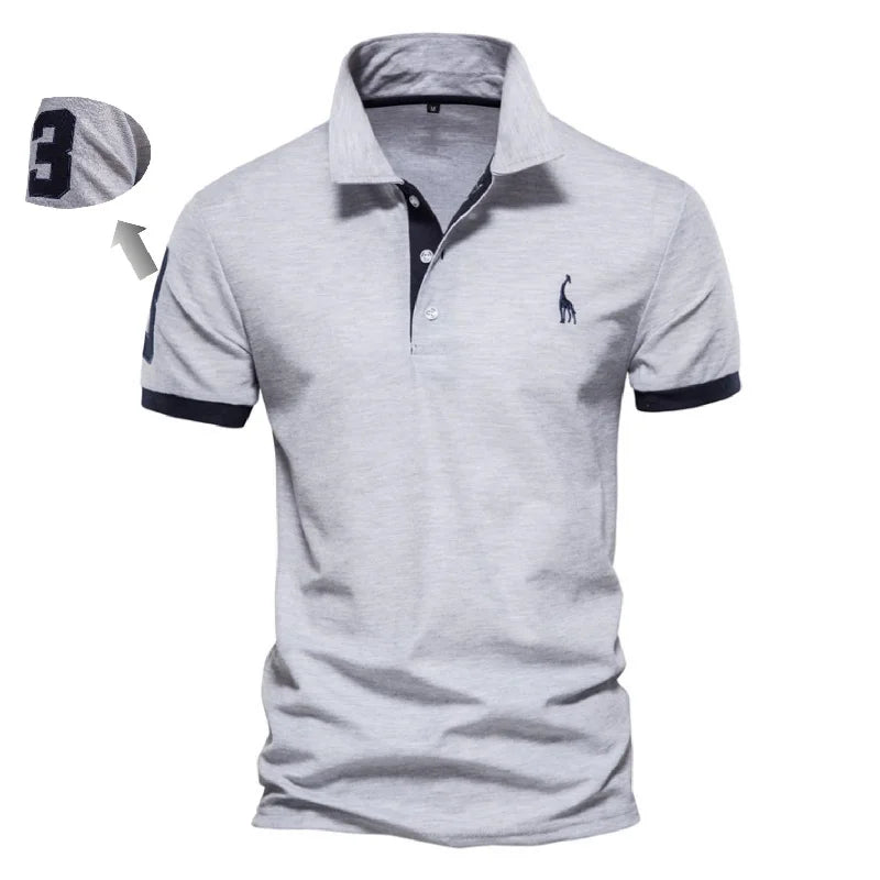 AIOPESON Embroidery 35% Cotton Polo Shirts for Men Casual Solid Color Slim Fit Mens Polos New Summer Fashion Brand Men Clothing SuperFye T02-grey / EUR XL 90-100kg SuperFye