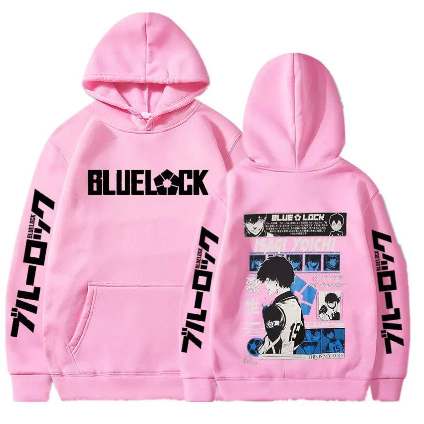 Anime Blue Lock Isagi Yoichi Printed Hooded Men Women Hot Manga Printed Hoodies Oversized Streetwear Harajuku Fleece Sweatshirts