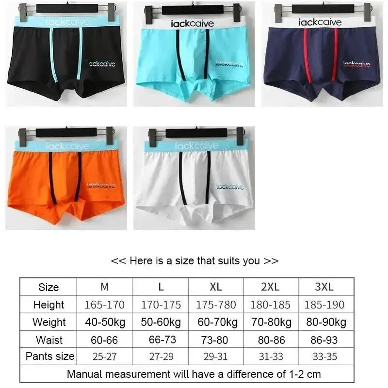 3Pcs Male Panties Cotton Men's Underwear Boxers Breathable Man Boxer Printed Underpants Comfortable Shorts Men Underwear M-3XL SuperFye D-8058-5 / L SuperFye