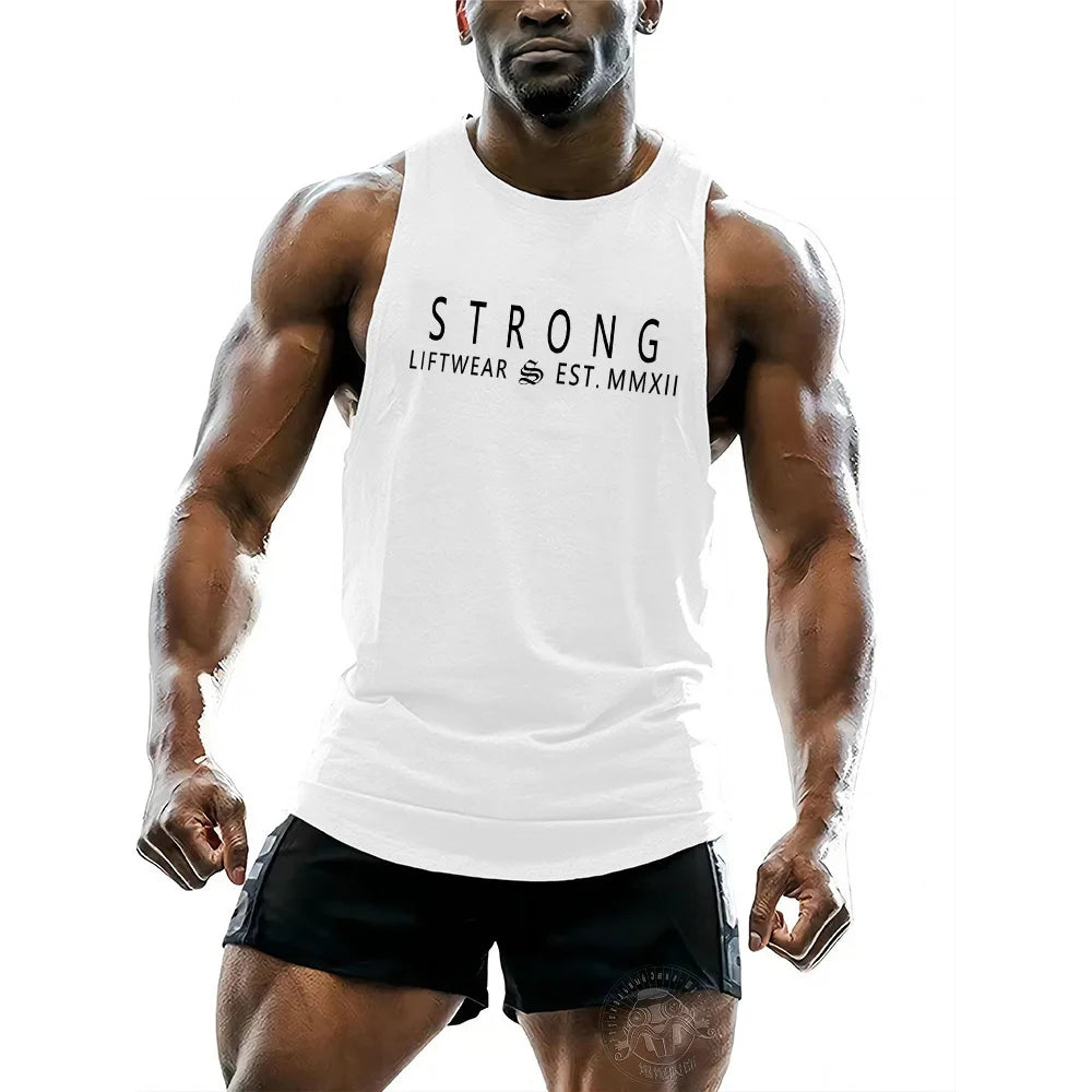 Men's Sleeveless Breathable Fashion Casual Outdoor Fitness Comfortable Quick Drying Vest T-shirt Printed Solid Color Top SuperFye qh / S / No SuperFye