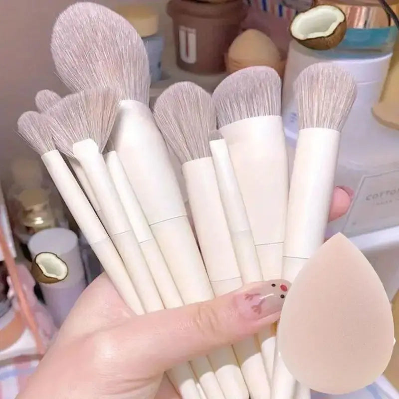 Makeup Brush Set Soft Fluffy Professiona Cosmetic Foundation Powder Eyeshadow Kabuki Blending Make Up Brush Beauty Tool Makeup SuperFye 10pcs egg SuperFye