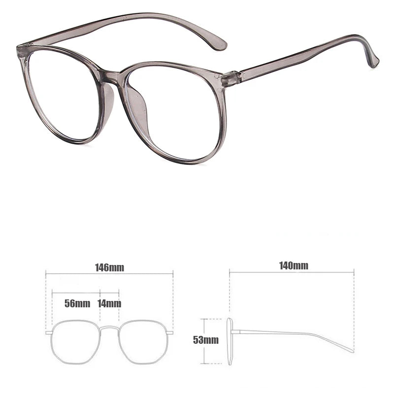 New Vintage Transparent Computer Glasses Frame Women Men Anti Blue Light Eyewear Blocking Glasses Optical Spectacle