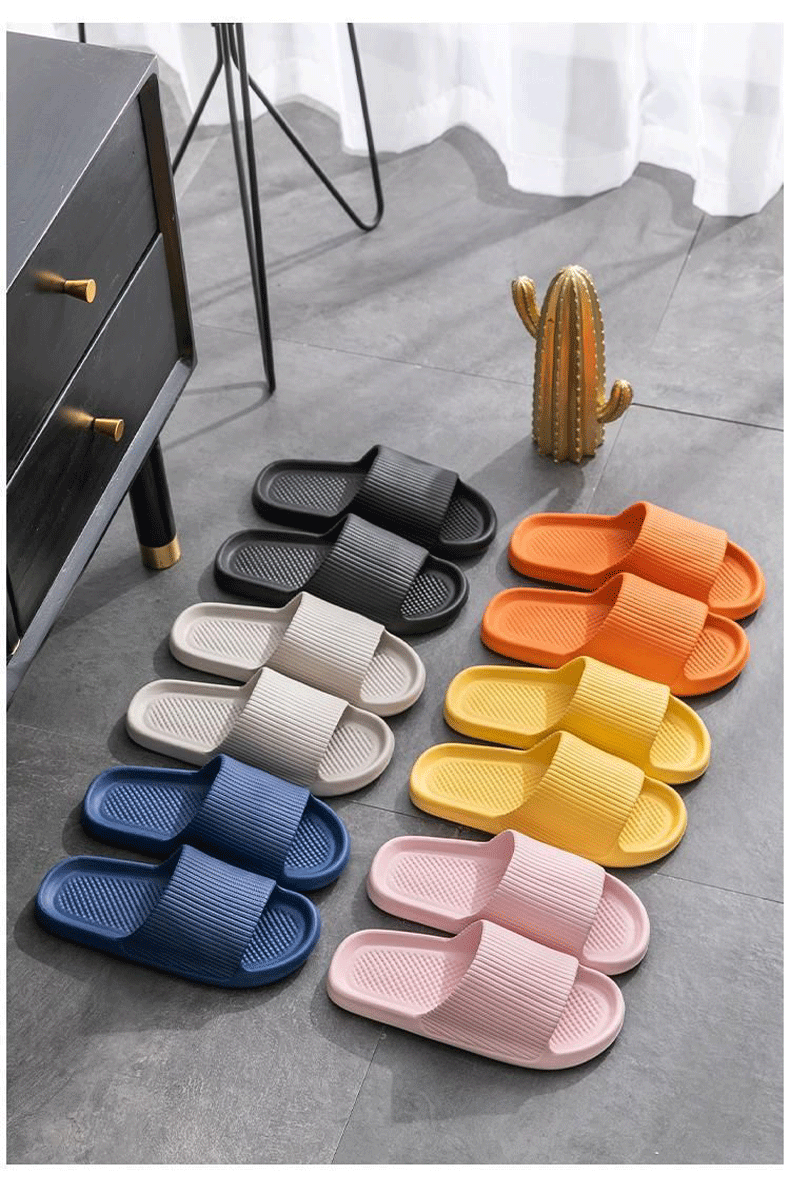 Soft Sole Massage Shower Shoes for Women Men Couples Waterproof Non-slip Home Leisure Fashion Bathroom Slippers SuperFye Black / 42-43 SuperFye