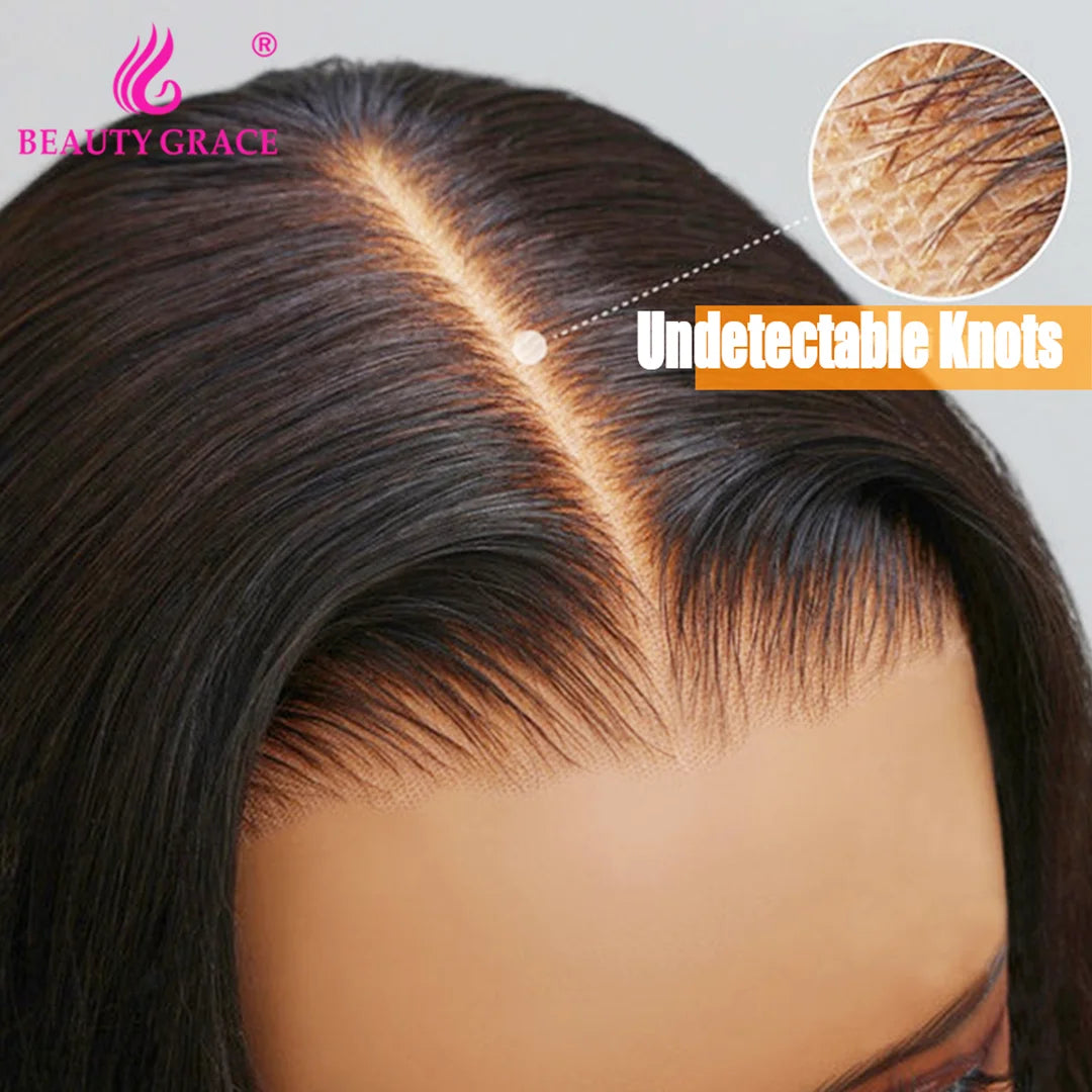 Wigs Human Hair Lace Frontal Wig Brazilian Straight Human Hair Wig 13X4 Lace Front Wig 4X4 Lace Closure Wig Human Hair Wig SuperFye 4X4 Lace Closure Wig / United States / 34inches|180% SuperFye