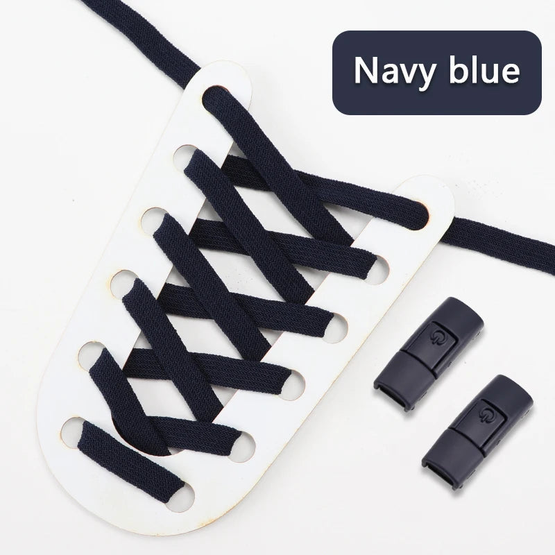 Press Lock Shoelaces Without ties Colorful Lock Elastic Laces Sneakers Kids Adult Flats No Tie Shoe laces for Shoes Accessories