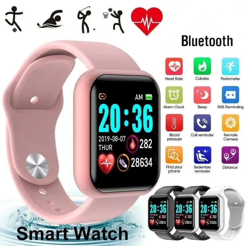 Smart Watch For Women Men Wristwatch Bluetooth Connected Phone Player Music Fitness Sport Bracelet Sleep Monitor Digital Watches SuperFye Silver SuperFye