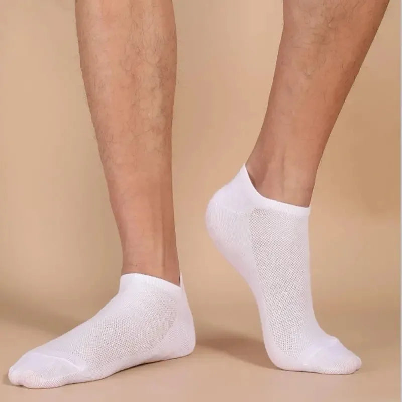 5/10 /20/30 Pairs Unisex Casual Plain Color Boat Socks Thin Breathable Comfy Anti Odor Sweat-absorbing Ankle Socks For Men Women SuperFye 10 White 10 Black / One Size SuperFye