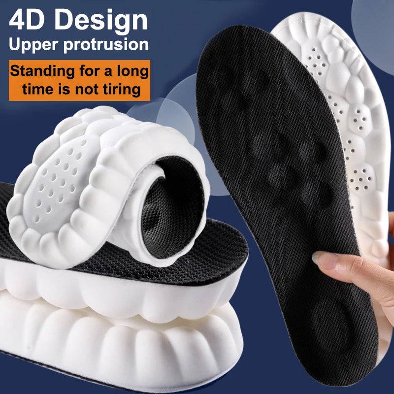 High Elasticity Latex Sport Insoles Soft Shoe Pads Arch Support Orthotic Insoles Breathable Deodorant Shock Absorption Cushion SuperFye Black / EU39-40 SuperFye