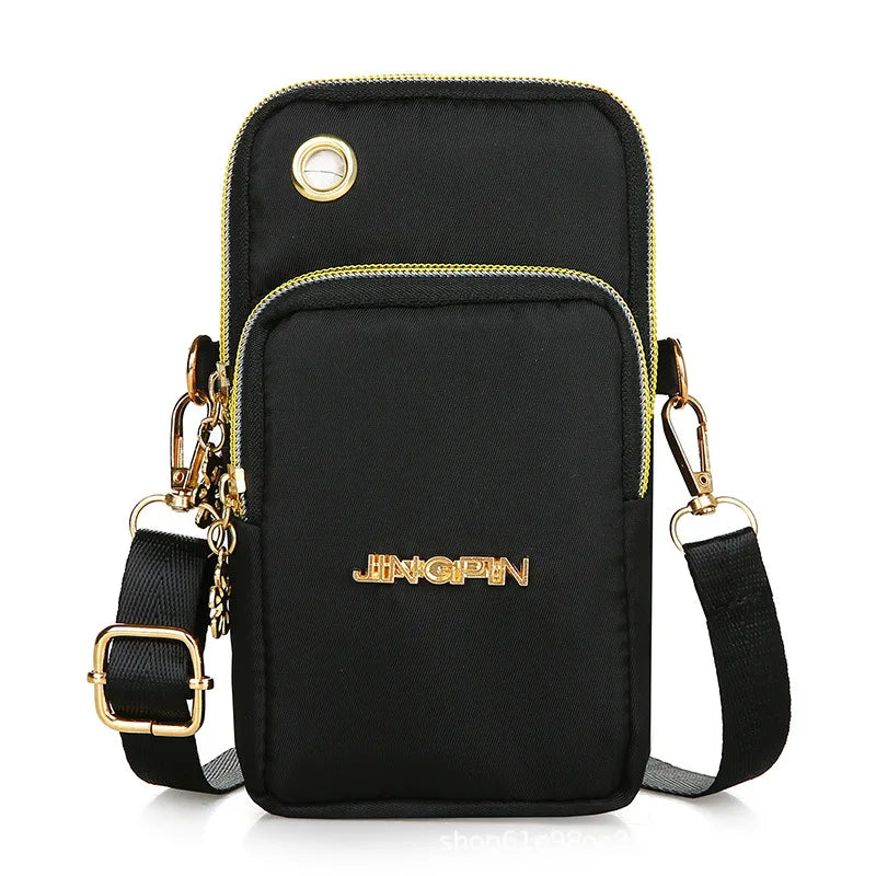 Mobile Phone Bag, WOMEN'S Crossbody Mini Bag, 2024 New Fashion Mom Mommy Coin Bag, Neck Hanging Running Cover SuperFye black / Mini(Max Length<20cm) SuperFye