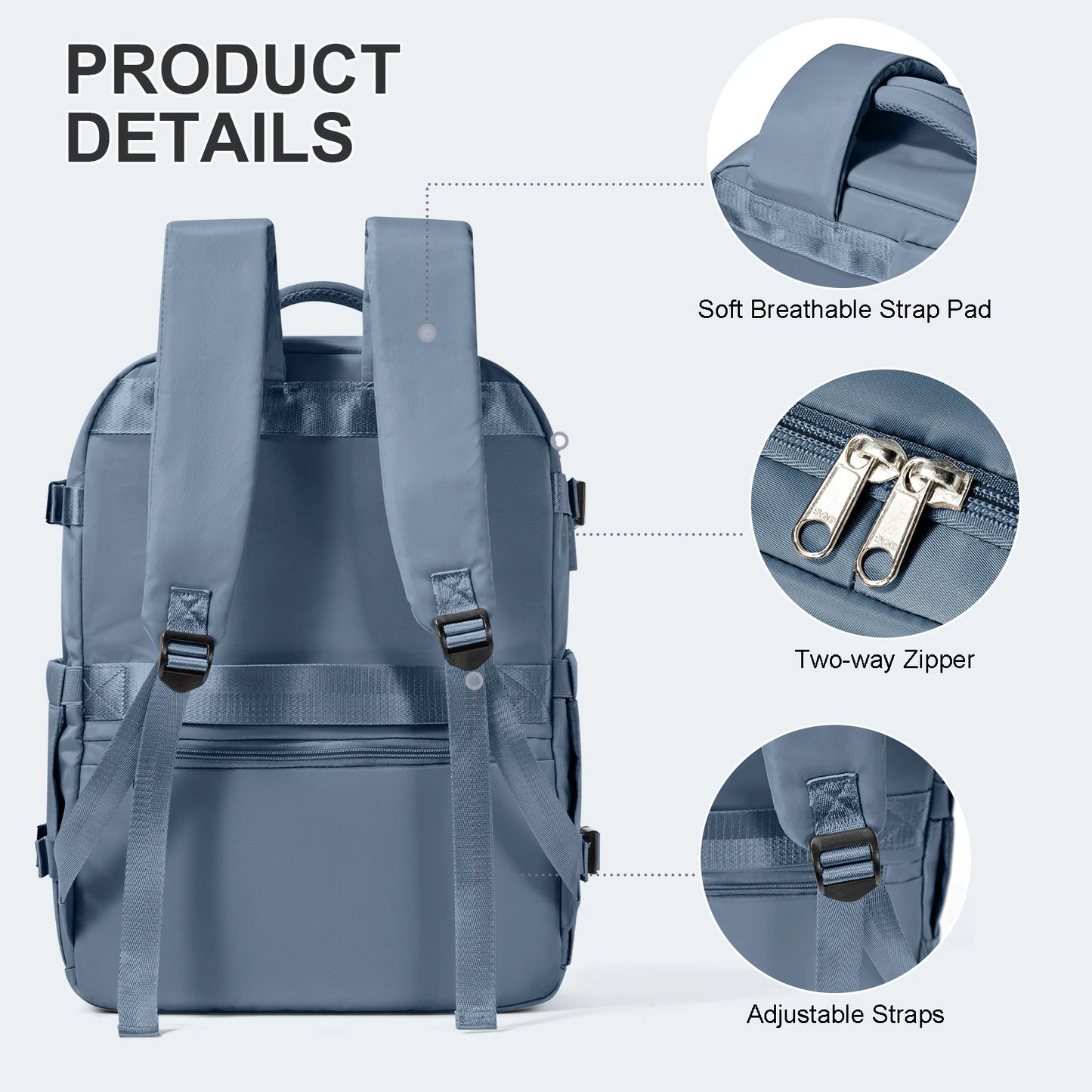 Laptop Bag Travel Backpack for Women Large Capacity Easyjet Carry-Ons 45x36x20 Backpack Ryanair 40x20x25, Men's Cabin Backpack SuperFye Light Brown / S SuperFye