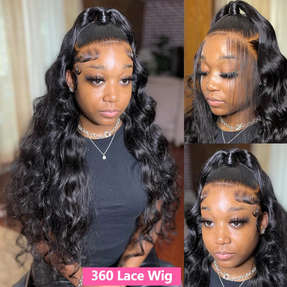 HD Transparent 13x4 13x6 Body Wave Lace Front Wig Pre Plucked 360 Lace Frontal Wig Human Hair Wigs For Women 5x5 Wig 200 Density SuperFye 360 HD / United States / 34inches|180 Density SuperFye