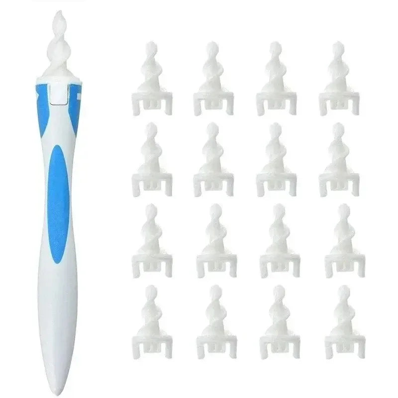 Ear Wax Remover Tool Ear Cleaner With Soft Silicone 16 Replacement Tips Simply To Grab Extract Earwax SuperFye Blue SuperFye