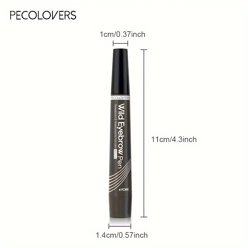 6 Colors 1pc Eyebrow Pen Waterproof 4 Split Tip Eyebrows Pen Eyebrow Tattoo Pen Waterproof Liquid Black Eyebrow Makeup Pencil