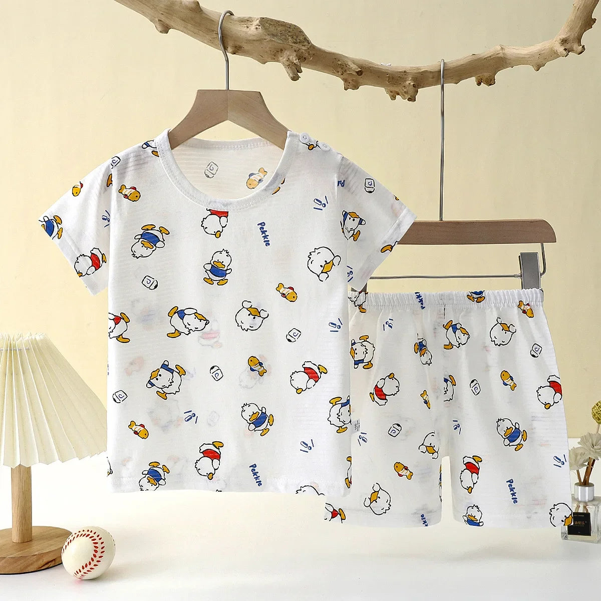 Children's Clothing Summer Short Sleeve Home Sleepwear Children Sets Kids Clothes Boy Girl T-shirt shorts Cotton Suit Baby SuperFye Style 8 / 12M SuperFye