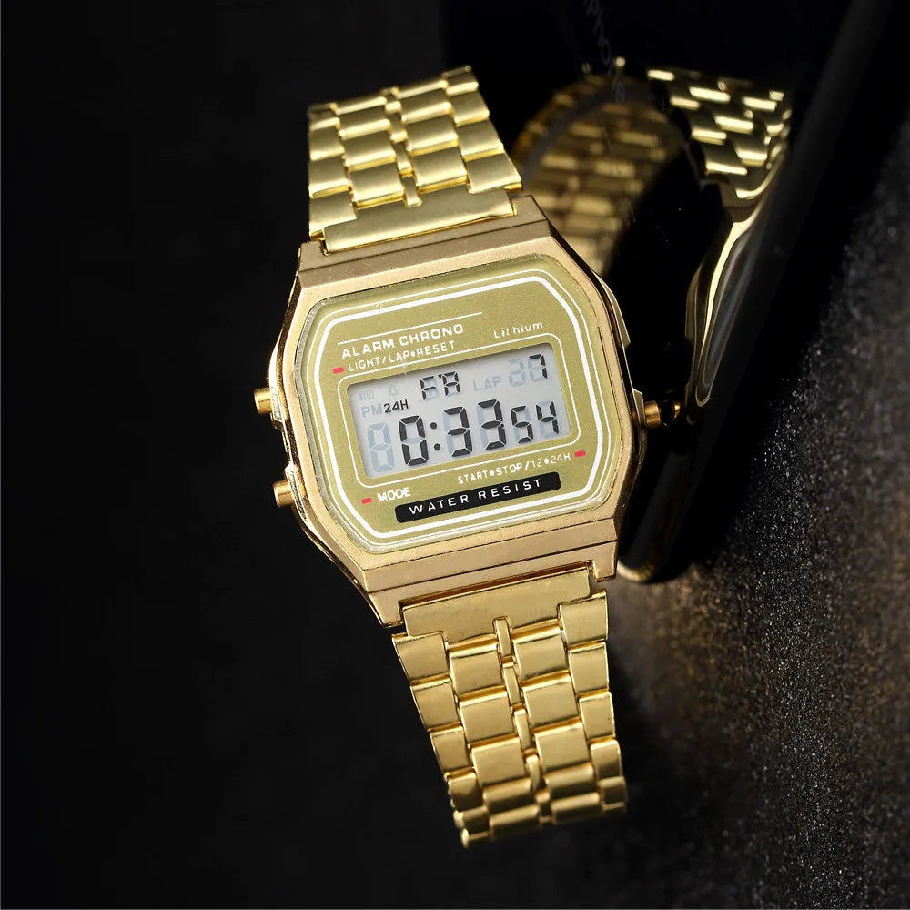 2024 Digital Watches For Men Sports Waterproof Bracelet Clock Gold Electronice LED Wristwatch Women Casucal montre homme relogio