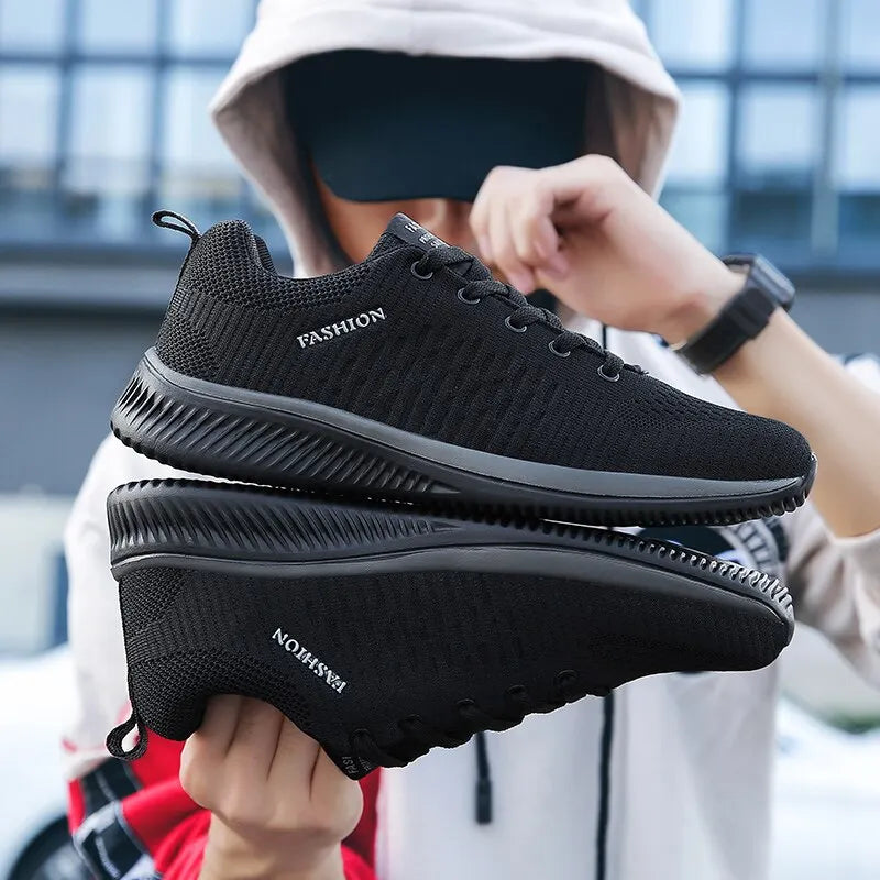 Men Running Sneakers Women Lightweight Sport Shoes Classical Mesh Breathable Casual Shoes Male Fashion Moccasins Sneaker SuperFye 40 / Black Grey SuperFye