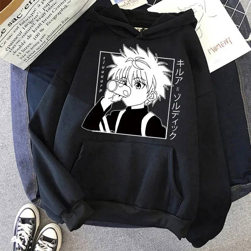 2023 Autumn Winter Hunter Hisoka Kurapika Hoodies Women Killua Zoldyck Devil Eye Sweatshirts Unisex Anime HXH Hoody Tops