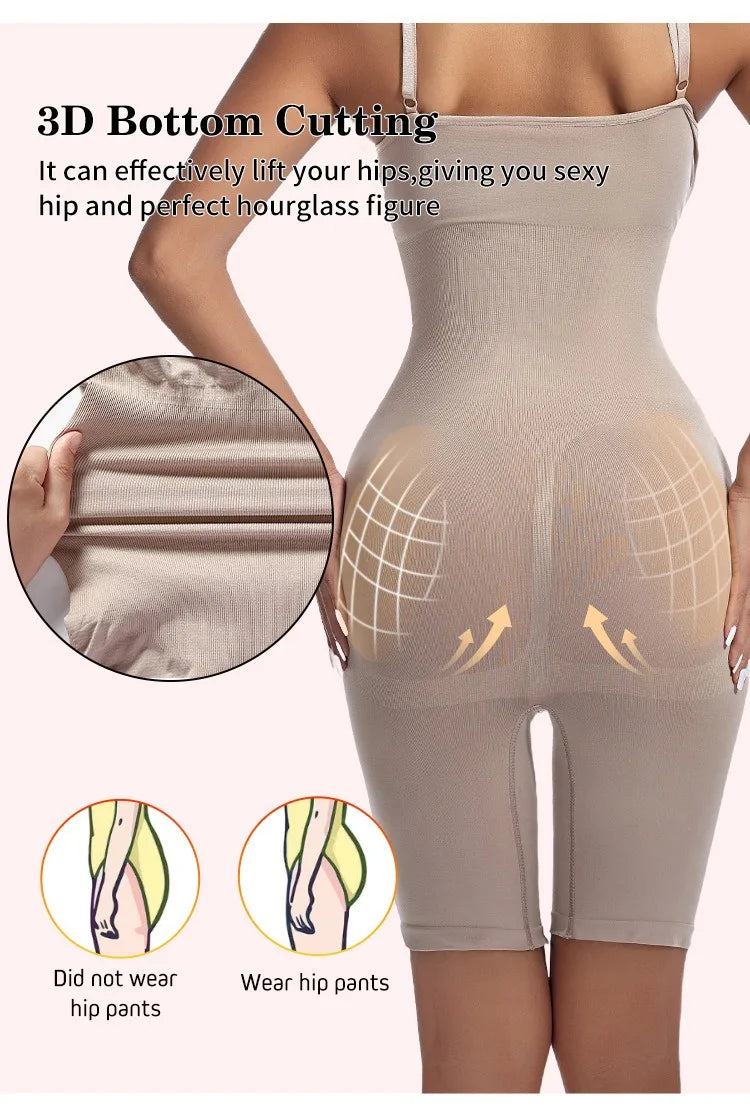 Women Bodysuit Sexy Shapewear Boxer Briefs Tummy Control Full Shaper Slimming Sheath Butt Lifter Thigh Slimmer Abdomen Corset