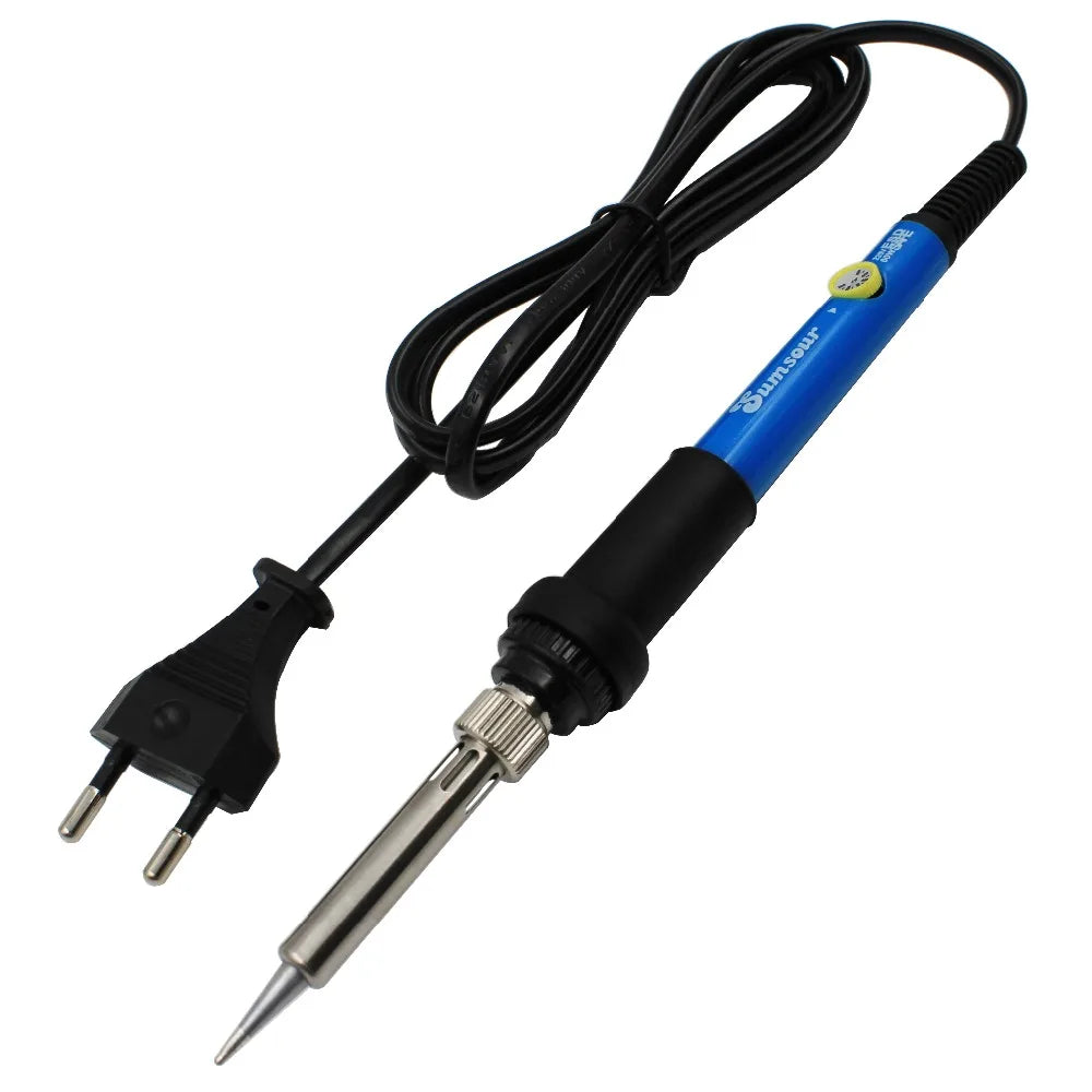 60W/80W Electric Soldering Iron Adjustable Temperature Digital Display Electronic Welding Repair Tools With Solder Tin Iron Tips SuperFye 80W Set-2 / 110V US Plug SuperFye