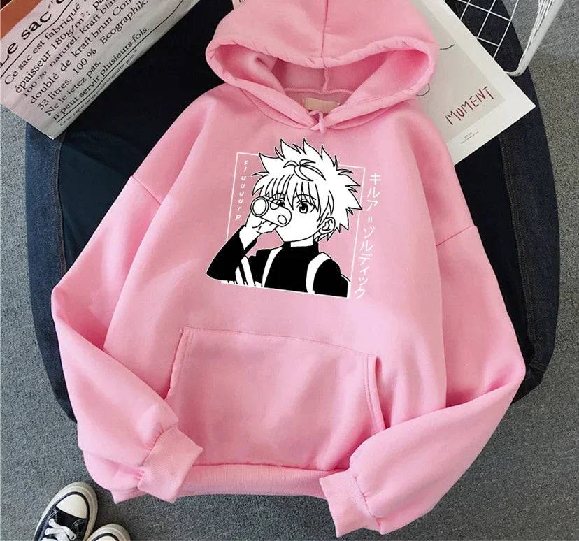 Hunter X Hunter  Anime Hoodie for Men Women Kurapika Manga Sweatshirts Fleece Autumn Winter Gothic Harajuku Hooded Pullover